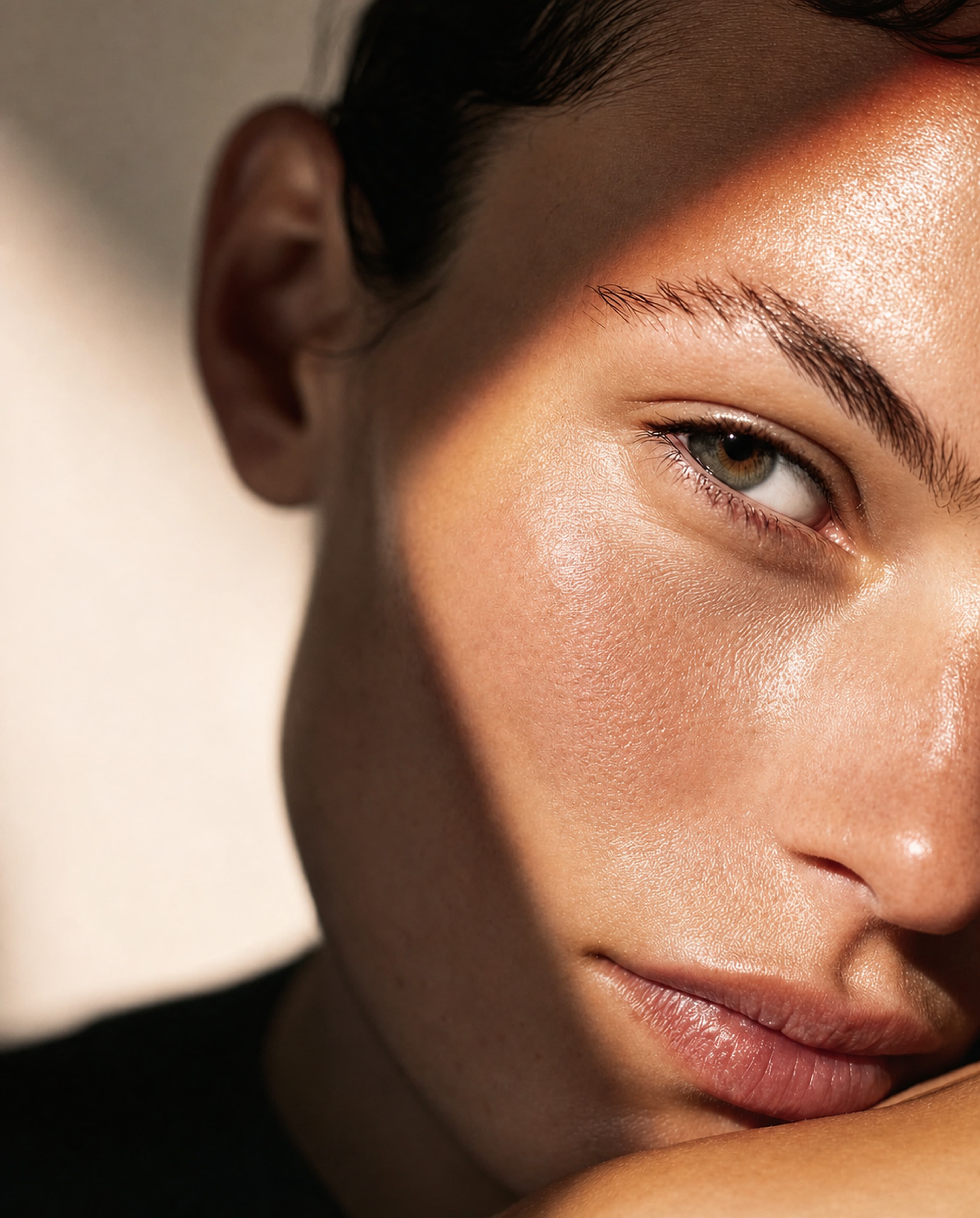 Close-up of luminous skin for Milan Medical